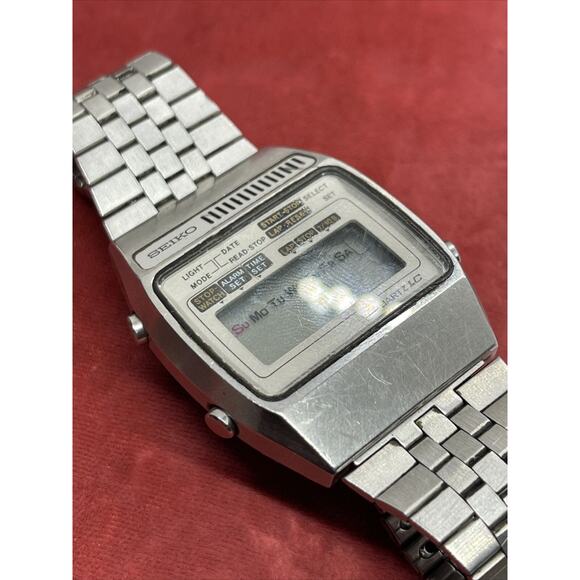 VTG 1978 Seiko A159-5009 LCD DIGITAL Chronograph Watch with Box Rare - Picture 11 of 12